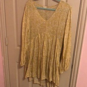 Yellow floral sundress